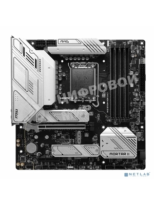 Материнская плата MSI MAG B760M MORTAR II, LGA 1700, Intel B760, 4xDDR5, 4xSATA, 3xM.2, 1xPCIe 5.0 x16, 1xPCIe 4.0 x4, 1xHDMI, 1xDP, 1xUSB Type-C, 1x2.5Gb LAN, 3xUSB-A 2.0, 3xUSB-A 3.2 Gen 2, 5x3.5 мм, 7.1, mATX