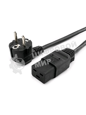 Кабель питания для UPC Gembird/Cablexpert, 1.8м, Schuko-С19, 16А, черный, с заземлением