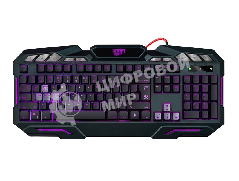 Клавиатура проводная Defender Doom Keeper GK-100DL RU, USB, черный