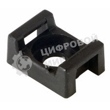 Площадка для крепления стяжки Rexant (ПС-2) 22x16 мм, черная, упаковка 100 шт.