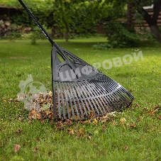 Грабли веерные пластиковые Palisad, 620х1750 мм, 27 плоских зубьев, алюминиевый черенок