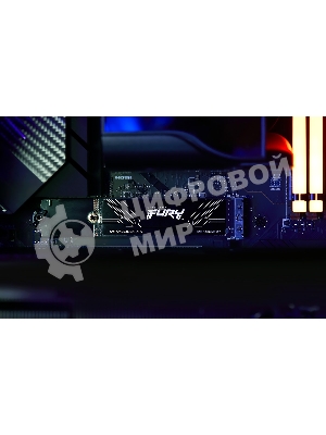 Накопитель SSD Kingston Fury Renegade, 2Tb, M.2(22x80мм), NVMe, PCIe 5.0 x4, 3D TLC, R/W 14700/14000Mb/s, IOPs 2 200 000/2 200 000, TbW 2000, DWPD 0.5 (12 мес)