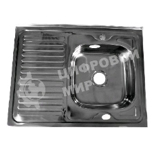 Мойка FABIA 62275R 80х60 наклад правая 0.6 мм + большой сифон с переливом накладная, правая, толщина 0,6 мм, глубина 160 мм