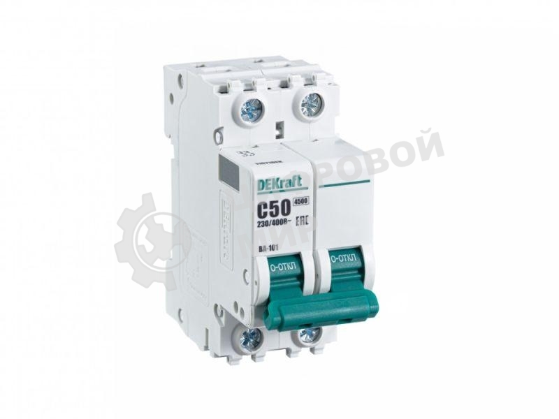 Выключатель автоматический модульный DEKraft 2п C 50А 4.5кА ВА-101 11071DEK