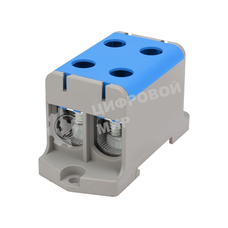 Клемма вводная силовая Rexant КВС 16-95 мм² 2-рядная синяя распределительная