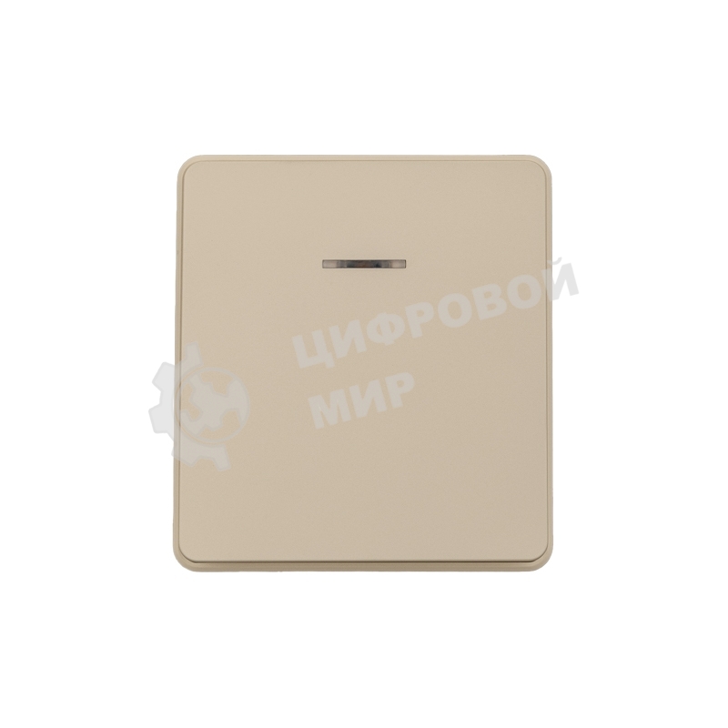 Выключатель KRANZ ROUND 1 кл с подсветкой 10А с/у шелк