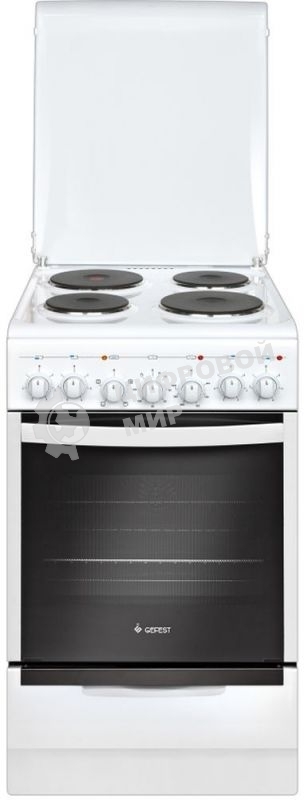 Плита электрическая Gefest 5140-02 белый, конфорок 4 электрических, духовка 55 л, 50 см x 85 см x 58.5 см