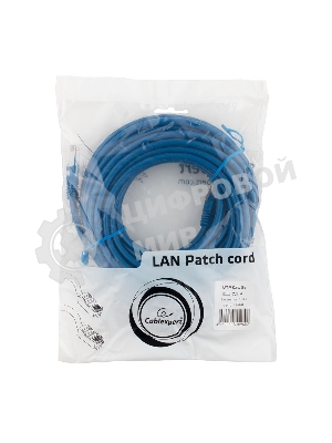 Патч-корд UTP Cablexpert PP12-7.5M/Y cat.5e, 7.5м, литой, многожильный, синий