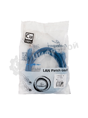 Патч-корд медный UTP Cablexpert PP10-2M/B cat.5e, 2м, литой, многожильный, синий