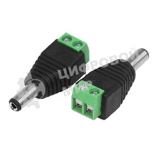 Разъем питания PROconnect штекер 2.1х5.5 с клеммной колодкой