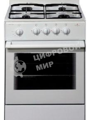 Плита газовая Darina S GM 441 001 W белый/черный, конфорок 4 шт, духовка 50 л, 50 см x 85 см x 51 см