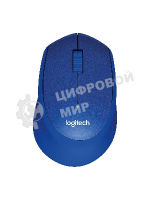 Мышь беспроводная Logitech M330 SILENT PLUS синий, 1000 dpi, радиоканал, USB, кнопки - 3