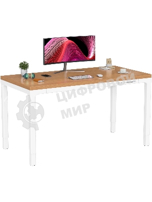 Стол компьютерный Cactus CS-ET-WWD столешница МДФ, белый дуб молочный каркас белый