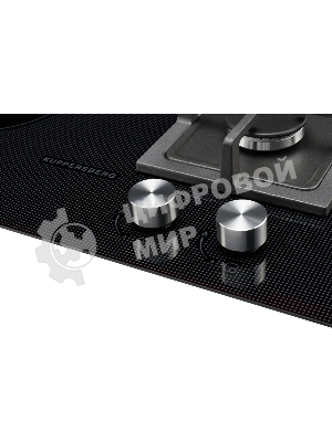 Комбинированная варочная панель Kuppersberg EGS 600 Газоэлектрическая независимая варочная поверхность, стеклокерамика KANGER, ширина 60 см, Тип нагрева HI-Light/Газ, Слайдер/механическое управление, 3 цифровых дисплев, 9 уровней мощности, Блокировка панели управления, Индикаторы остаточного тепла, Таймер, Автоматическое отключение, цвет черный с серой графикой, Цвет фурнитуры нержавеющая сталь