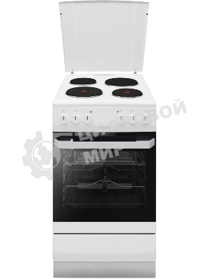 Плита электрическая Hansa FCEW54120 белый, конфорок 4 шт, духовка 62 л, 50 см x 85 см x 60 см