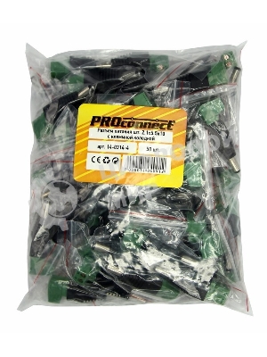 Разъем питания PROconnect штекер 2.1х5.5 с клеммной колодкой