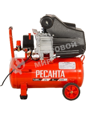 Компрессор поршневой Ресанта КП-24/230М масляный 230л/мин 24л 1600Вт красный/черный