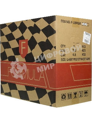 Компьютерный корпус AeroCool/Formula F-33RGb черный без БП ATX 3x120мм 2xUSB 2.0 1xUSB 3.0 audio bott PSU