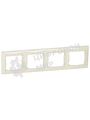 Рамка Legrand 774354 VALENA 4 ПОСТА ГОРИЗОНТАЛЬНЫЙ МОНТАЖ СЛОНОВАЯ КОСТЬ