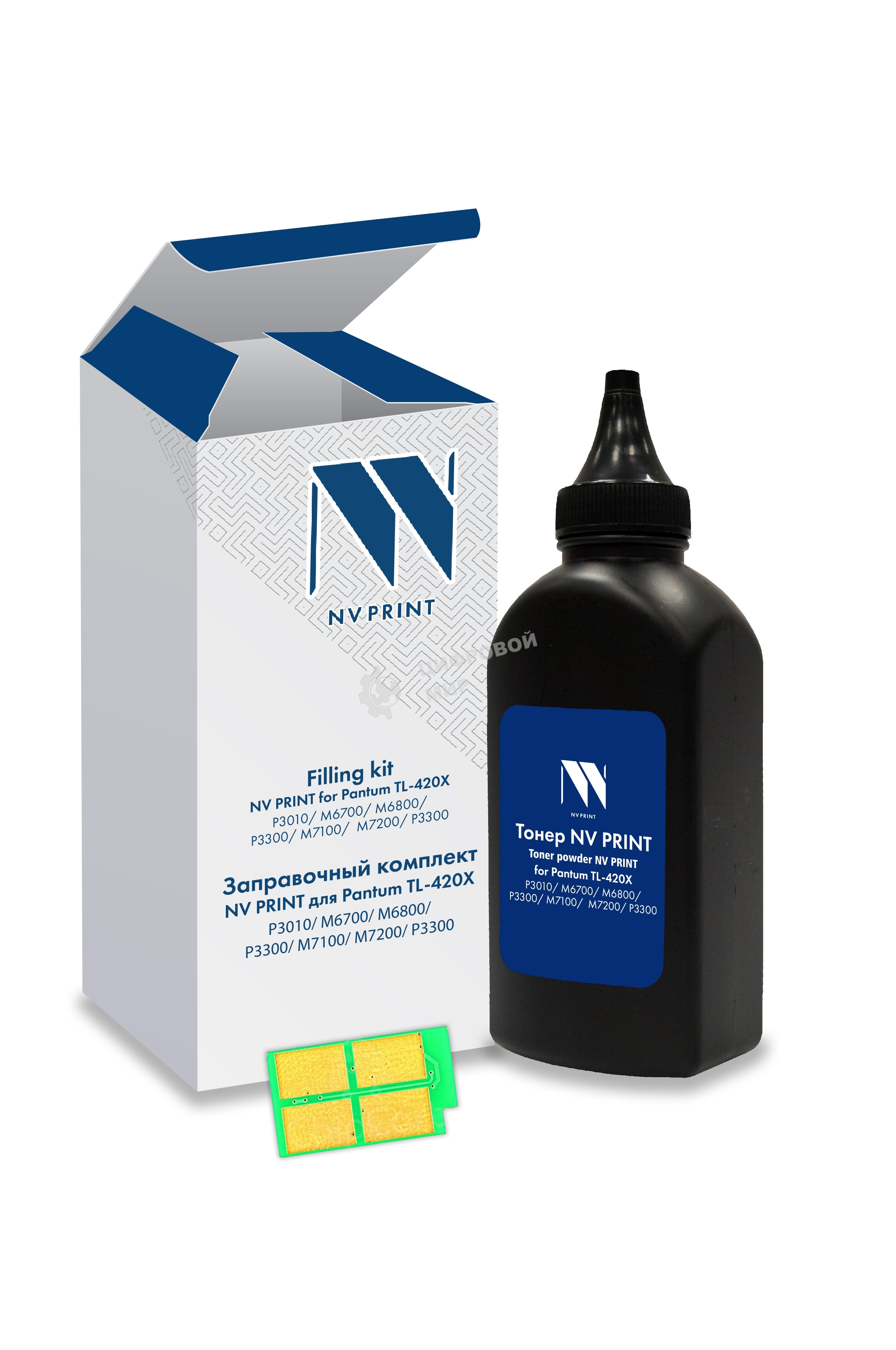 Заправочный комплект NVPrint для Pantum TL-420X (P3010, M6700, M6800, P3300, M7100, M7200, P3300), 200 гр, 6000 стр (тонер + чип)