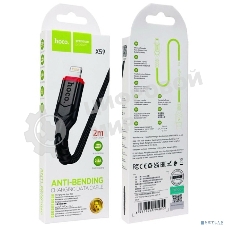 Кабель HOCO X59/ USB кабель Lightning/ 2m/ 2.4A/ Нейлон/ Black