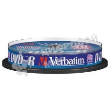 Диск DVD-R Verbatim 4.7Gb 16x Cake Box (10шт) (43523)