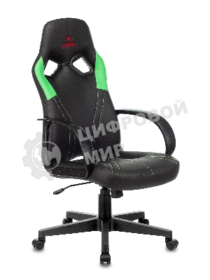 Кресло игровое Бюрократ ZOMBIE RUNNER черный/зеленый искусственная кожа крестовина пластик