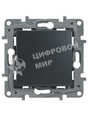 Переключатель с подсветкой, 10AX, антрацит