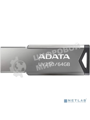 Флешка USB ADATA UV250 (AUV250-64G-RBK), 64Gb, USB 2.0, R/W 25/10, черный