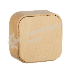 Выключатель 10A 1-клав., дерево Quteo