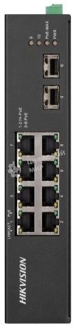 Коммутатор Hikvision DS-3T0510HP-E/HS 8G 2SFP 6PoE+ 110W неуправляемый