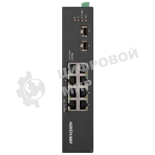 Коммутатор Hikvision DS-3T0510HP-E/HS 8G 2SFP 6PoE+ 110W неуправляемый