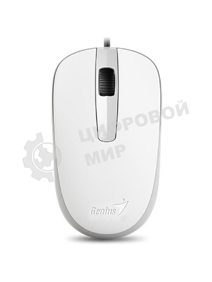 Мышь проводная Genius DX-120 белый, 1000 dpi, USB, кнопки - 3