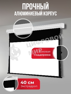 Экран для проектора S'OK Apollo SGPSMT-295x184A бокового натяжения, звукопрозрачный, белый к