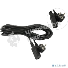 Кабель питания ExeGate Power PC19-10P (Евровилка Schuko->С19) VDE-250V-3*1.5-CU, черный, 16А, 10м