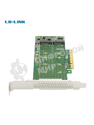 Переходник Lr-Link LRNV95N8 PCIe x8 to 2-Port M.2 NVMe Adapter, Supports 2*M.2 NVMe SSD for 2230, 2242, 2260,2280 and 22110 мм