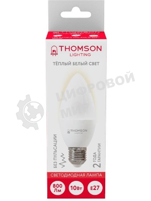 Лампа светодиодная Hiper THOMSON LED CANDLE 10W 800Lm E27 3000K TH-B2023