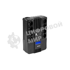 Источник бесперебойного питания Бастион SKAT-UPS 800-AID-IN-1x9-8 ИБП 220В 480Вт, LCD, АКБ 1x 9А·ч, line interactive, мод.синус, 8хSchuko,2xUS (8933)