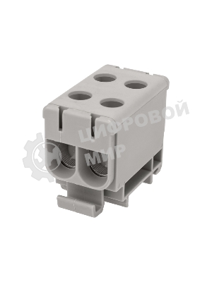 Клемма вводная силовая Rexant КВС 6-50 мм² 2-рядная серая распределительная