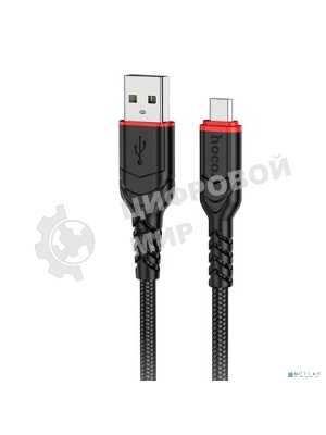 Кабель HOCO X59/USB кабель Micro/3m/2.4A/Нейлон/черный