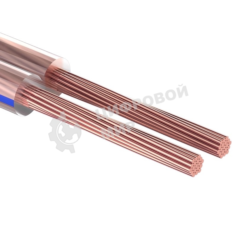 Кабель акустический Rexant 2х2.50 мм, прозрачный BLUELINE, 100 м