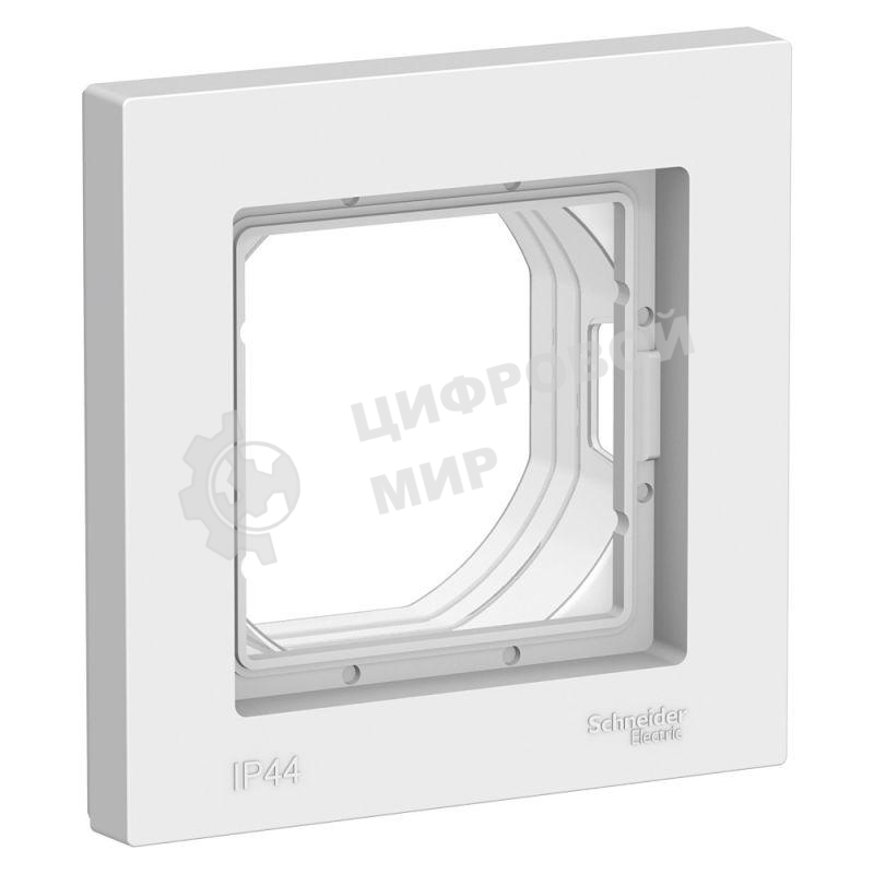 Рамка 1-м ATLAS DESIGN AQUA IP44 белый SchE ATN440101