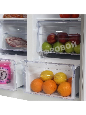 Холодильник Hyundai CS4505F нержавеющая сталь двухкамерный Side by Side 271/165л морозилка сбоку