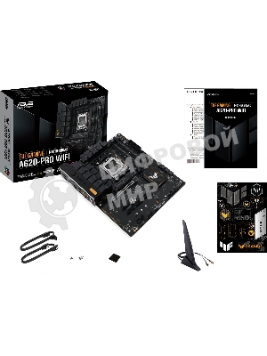 Материнская плата ASUS TUF GAMING A620-PRO WIFI, AM5, AMD A620, 4xDDR5, 4xSATA, 2xM.2, 1xPCI-E 4.0 x16, 1xPCI-E 3.0 x16, 2xPCI-E x1, 1xHDMI, 1xDP, 1x 2.5Gb LAN, 3xUSB-A 2.0, 2xUSB-A 3.2 Gen 2, 1xUSB-C 3.2 Gen 1, 5x3.5 мм, 7.1, ATX