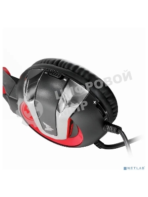 Гарнитура Crown CMGH-3000 чёрный/красный, проводная, подсветка