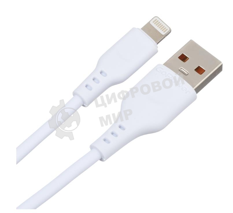 Кабель GoPower USB (M)-LIGHTNING (M) 1M 00-00018567 белый