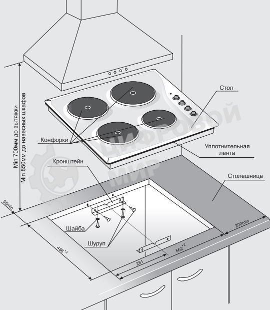 Варочная панель Gefest СВН 3210