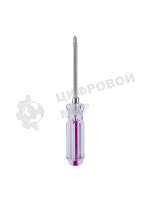 Отверткакомбинированная Rexant, прозрачная рукоятка, двухсторонний стержень 120 мм (крестовая PH 2, шлицевая SL 6 мм)