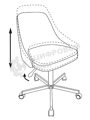 Кресло компьютерное Бюрократ CH-340M мокрый грифель 38-404 крестовина металл