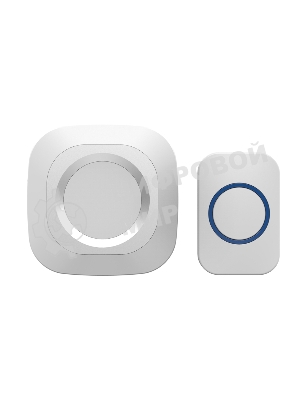 Звонок дверной беспроводной Rexant в розетку мигающий 36 мелодий IP44 (белый/серый)